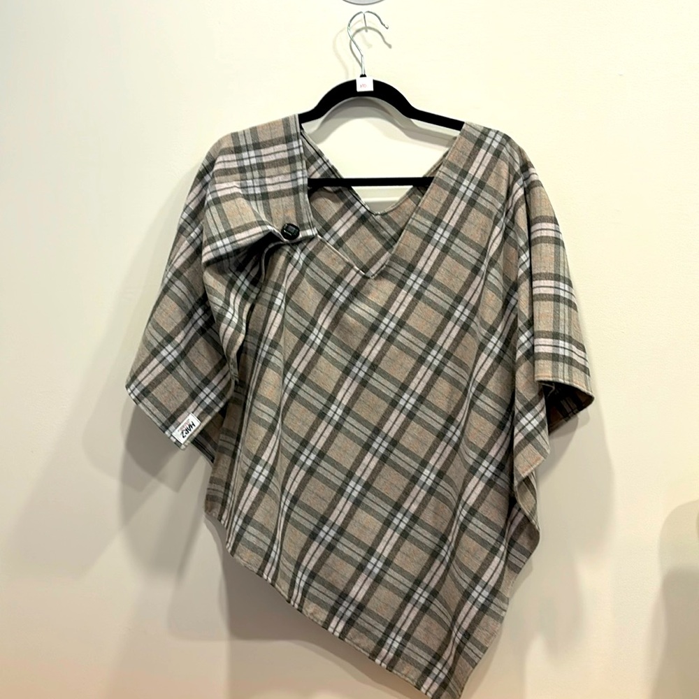 Plaid poncho or cape by indie brand Marz Dezign